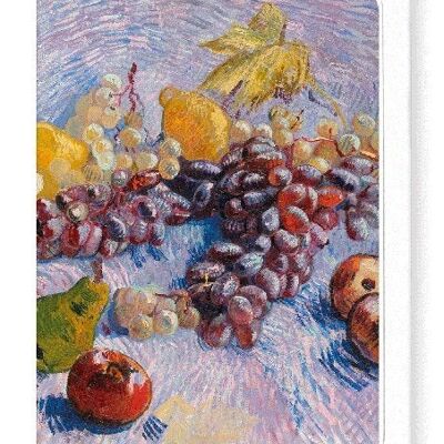 GRAPES, LEMONS, PEARS, AND APPLES 1887  Greeting Card