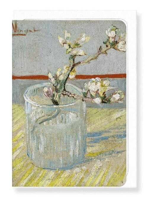 SPRIG OF FLOWERING ALMOND IN A GLASS 1888  Greeting Card