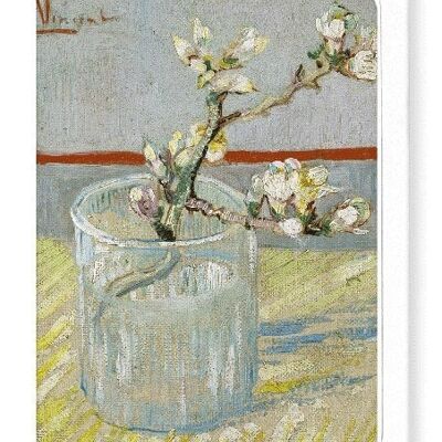 RAMITA DE ALMENDRAS EN FLOR EN UN VASO 1888 Tarjetas de felicitación