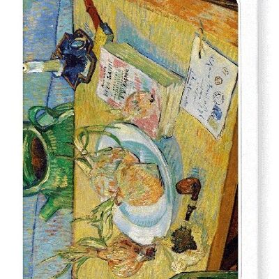 STILL LIFE WITH A PLATE OF ONIONS 1889  Greeting Card