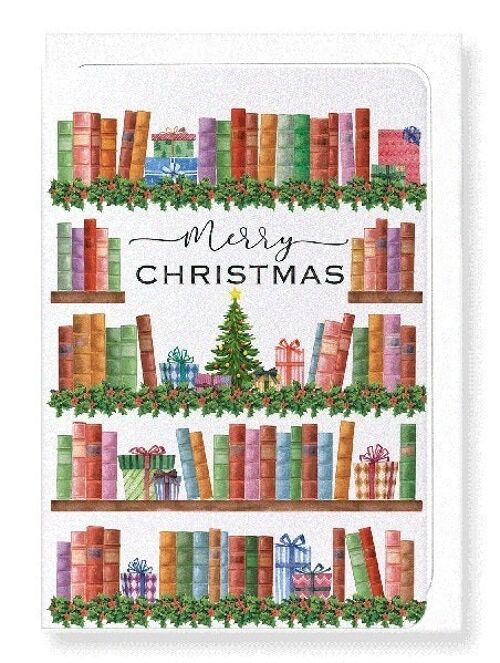 CHRISTMAS BOOKSHELF Greeting Card