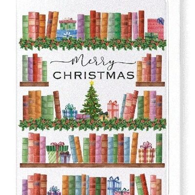 CHRISTMAS BOOKSHELF Greeting Card