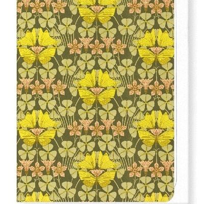 BUTTERFLIES AND CLOVERS 1897   Greeting Card