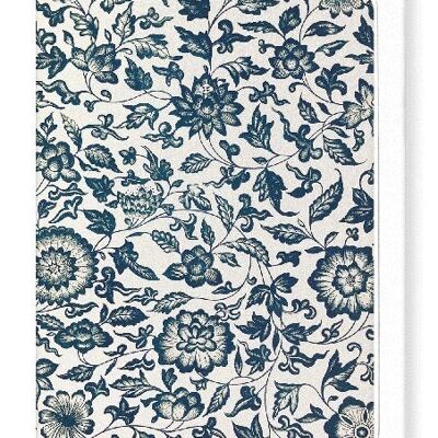 FLORAL BLUE AND WHITE MOTIF  Greeting Card