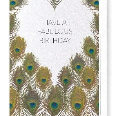 FABULOUS PEACOCK BIRTHDAY Greeting Card