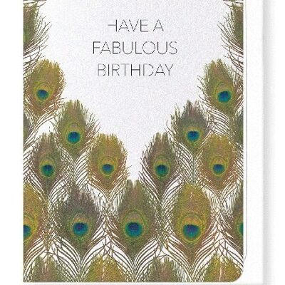 FABULOUS PEACOCK BIRTHDAY Greeting Card
