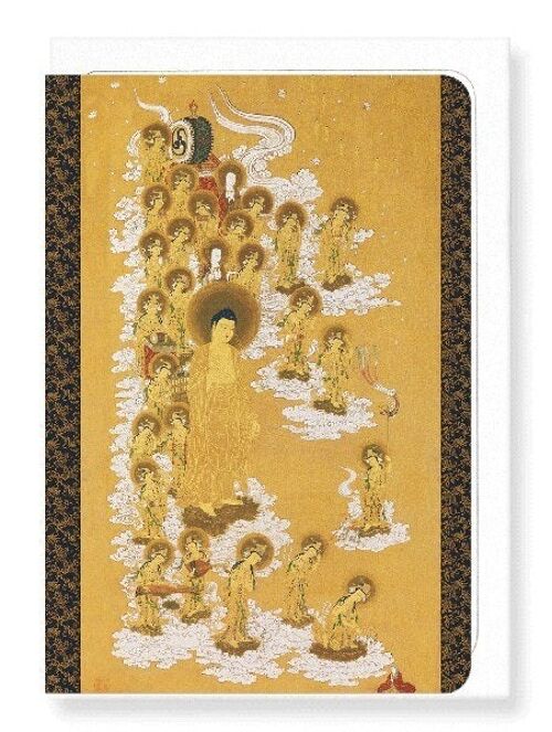 DESCENT OF AMIDA BUDDHA 1668  Greeting Card