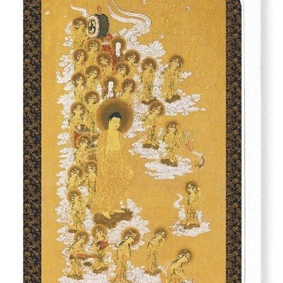 DESCENT OF AMIDA BUDDHA 1668  Greeting Card