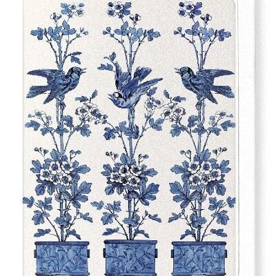 AZULEJOS DE MINTON PÁJAROS Y FLORES FINALES DEL C. XIX Tarjetas de felicitación