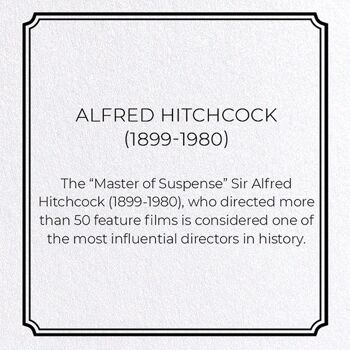 ALFRED HITCHCOCK 1899-1980 Carte de vœux 3