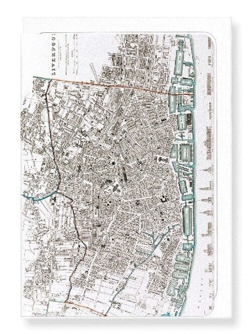 MAP OF LIVERPOOL 1836  Greeting Card