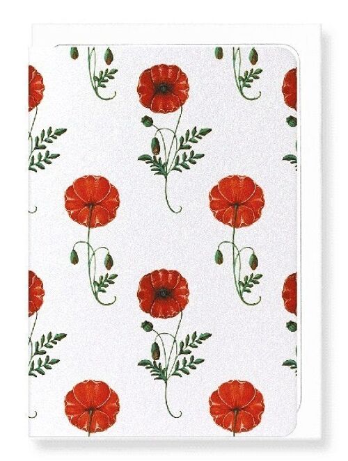 RED POPPIES C.1520- C.1530  Greeting Card