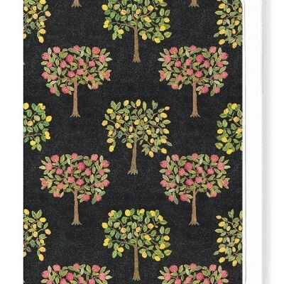 BRODERIE DE GRENADIERS ET DE CITRONS SUR NOIR 16THC 8xCartes