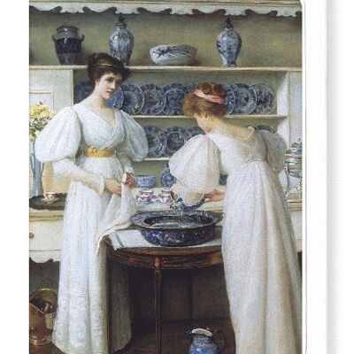 BLUE AND WHITE 1896  Greeting Card