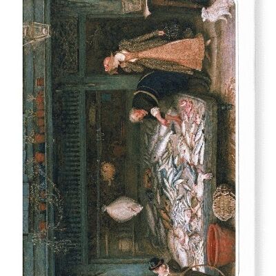 A FISHMONGER'S SHOP 1873  Greeting Card