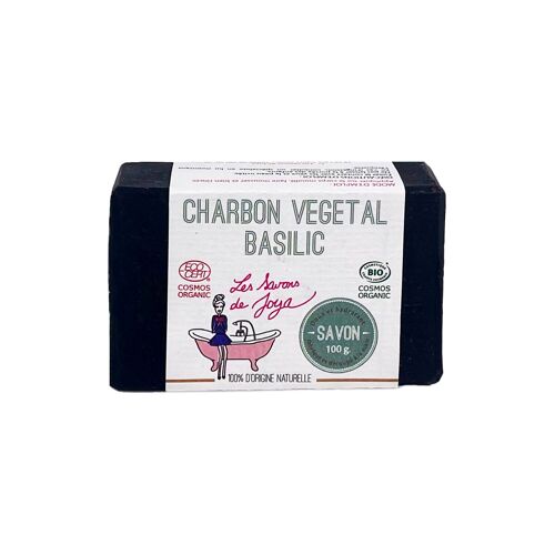 Savon Charbon végétal et Basilic