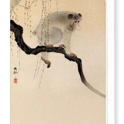 SINGE DANS UN ARBRE Japonais Carte de vœux