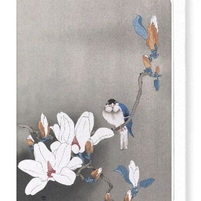 BIRD ON MAGNOLIA Japanese Greeting Card