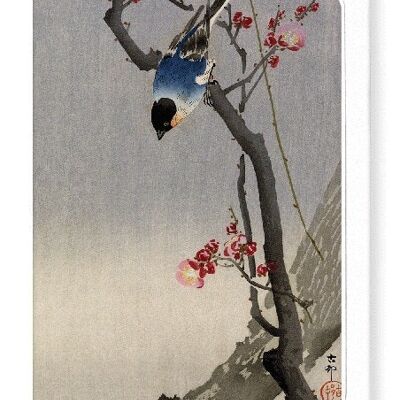 BULLFINCH BIRD Japonais Carte de vœux