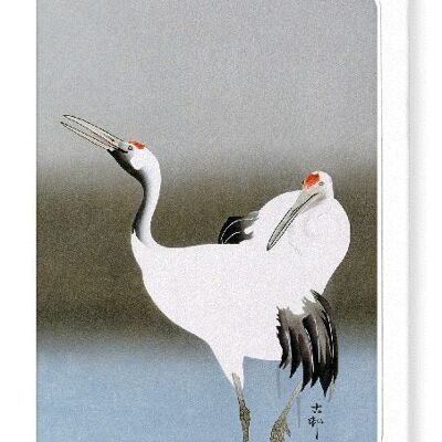 COUPLE OF CRANES Japanese Greeting Card