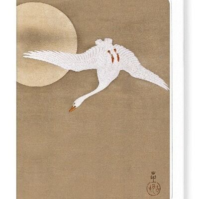 GOOSE IN FLIGHT Japanese Greeting Card