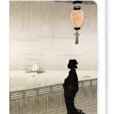 EVENING SILHOUETTE Japanese Greeting Card