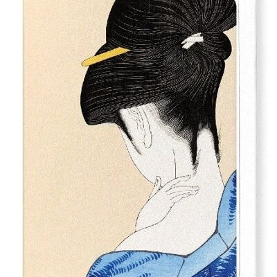 BELLEZZA DAVANTI A UNO SPECCHIO Cartolina d'auguri giapponese