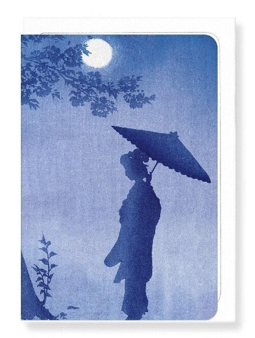 BEAUTY IN SPRING MOONLIGHT Japanese Greeting Card