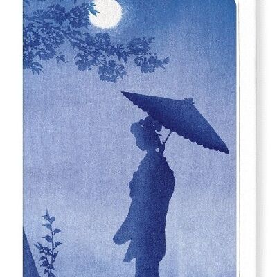 BEAUTY IN SPRING MOONLIGHT Japanese Greeting Card