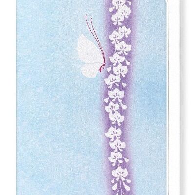 WHITE BUTTERFLY Japanese Greeting Card
