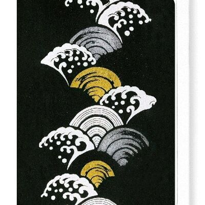 A LINE OF WAVES Japanese Greeting Card