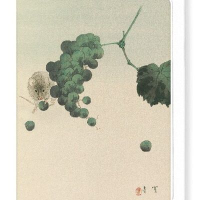 MOUSE AND GRAPES Japanese Greeting Card