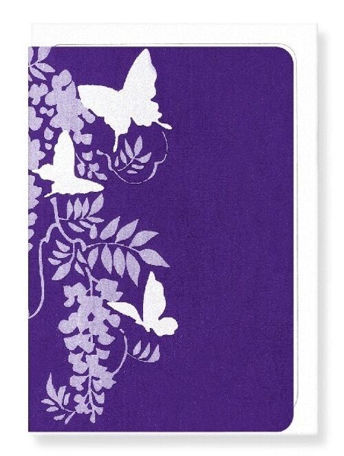 BUTTERFLIES AND WISTERIA Japanese Greeting Card