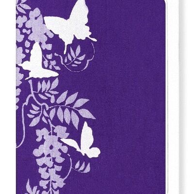 SCHMETTERLINGE UND WISTERIA Japanische Grußkarte