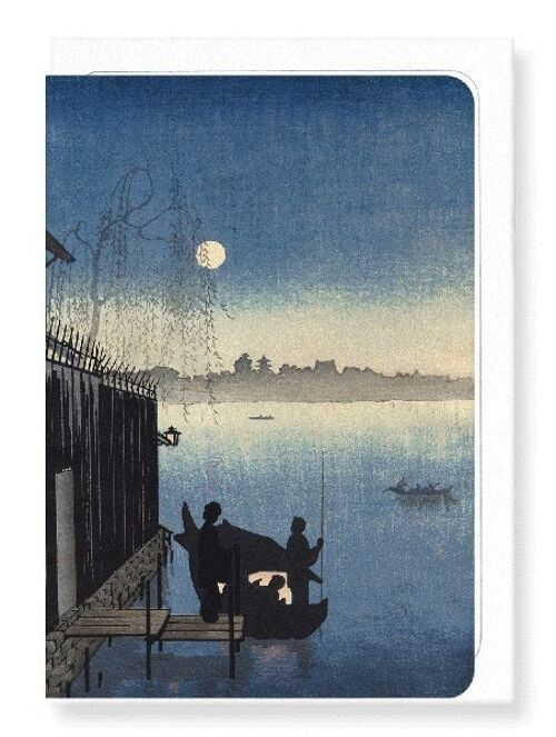 EVENING BY RIVER Japanese Greeting Card