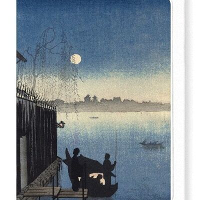 EVENING BY RIVER Japanese Greeting Card