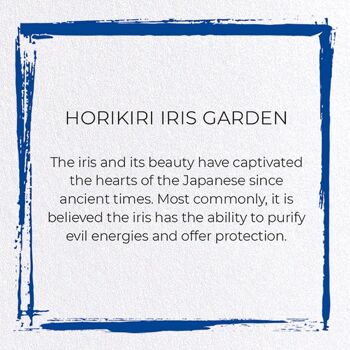 HORIKIRI IRIS GARDEN Japonais Carte de vœux 3