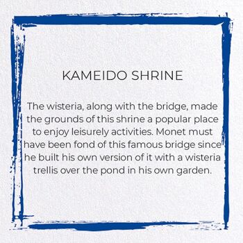 KAMEIDO SHRINE Japonais Carte de vœux 3
