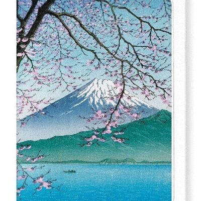 MONTE FUJI IN PRIMAVERA Cartolina d'auguri giapponese