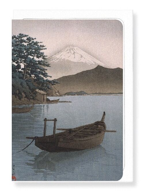 MOUNT FUJI AND BOAT Japanese Greeting Card