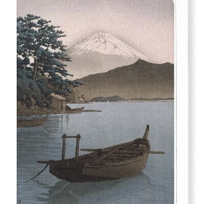 MOUNT FUJI AND BOAT Japanese Greeting Card
