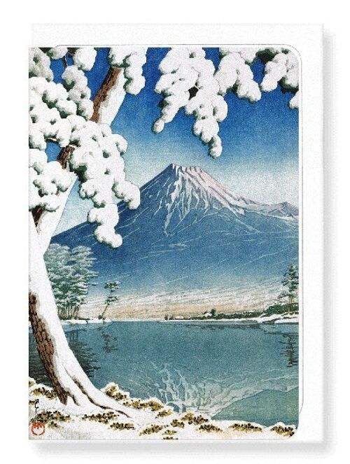 LINGERING SNOW Japanese Greeting Card