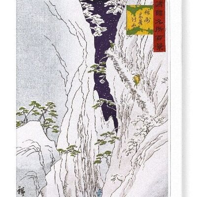 SNOW AT KISO GORGE Japanese Greeting Card