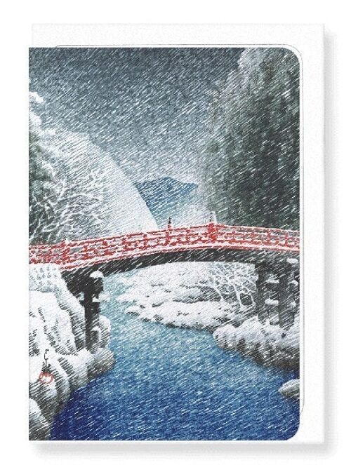 NIKKO IN SNOW Japanese Greeting Card