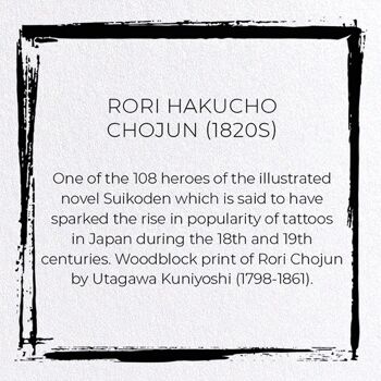 RORI HAKUCHO CHOJUN 1820S Japonais Carte de vœux 3