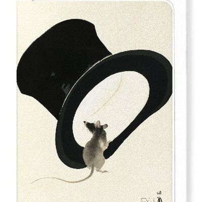 MOUSE AND TOP HAT 1912  Japanese Greeting Card