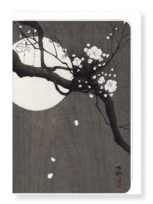 PLUM BLOSSOM AND FULL MOON Japanese Greeting Card