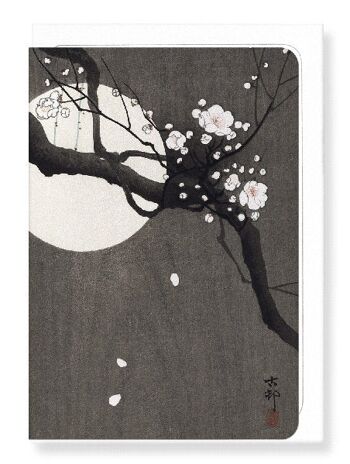 FLEUR DE PRUNE ET PLEINE LUNE Carte de vœux japonaise 1