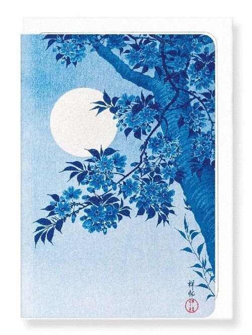 CHERRY BLOSSOMS IN THE MOON Japanese Greeting Card