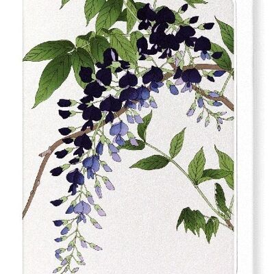 PURPLE WISTERIA Japanese Greeting Card